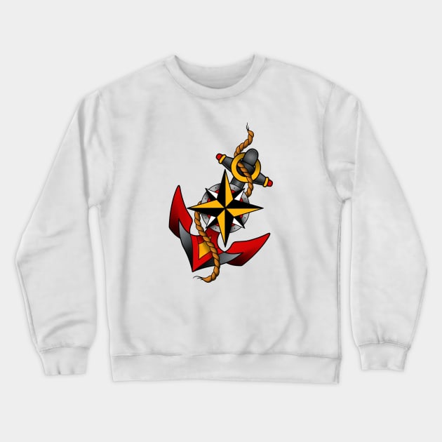 Anchor traditional tattoo Crewneck Sweatshirt by Smurnov